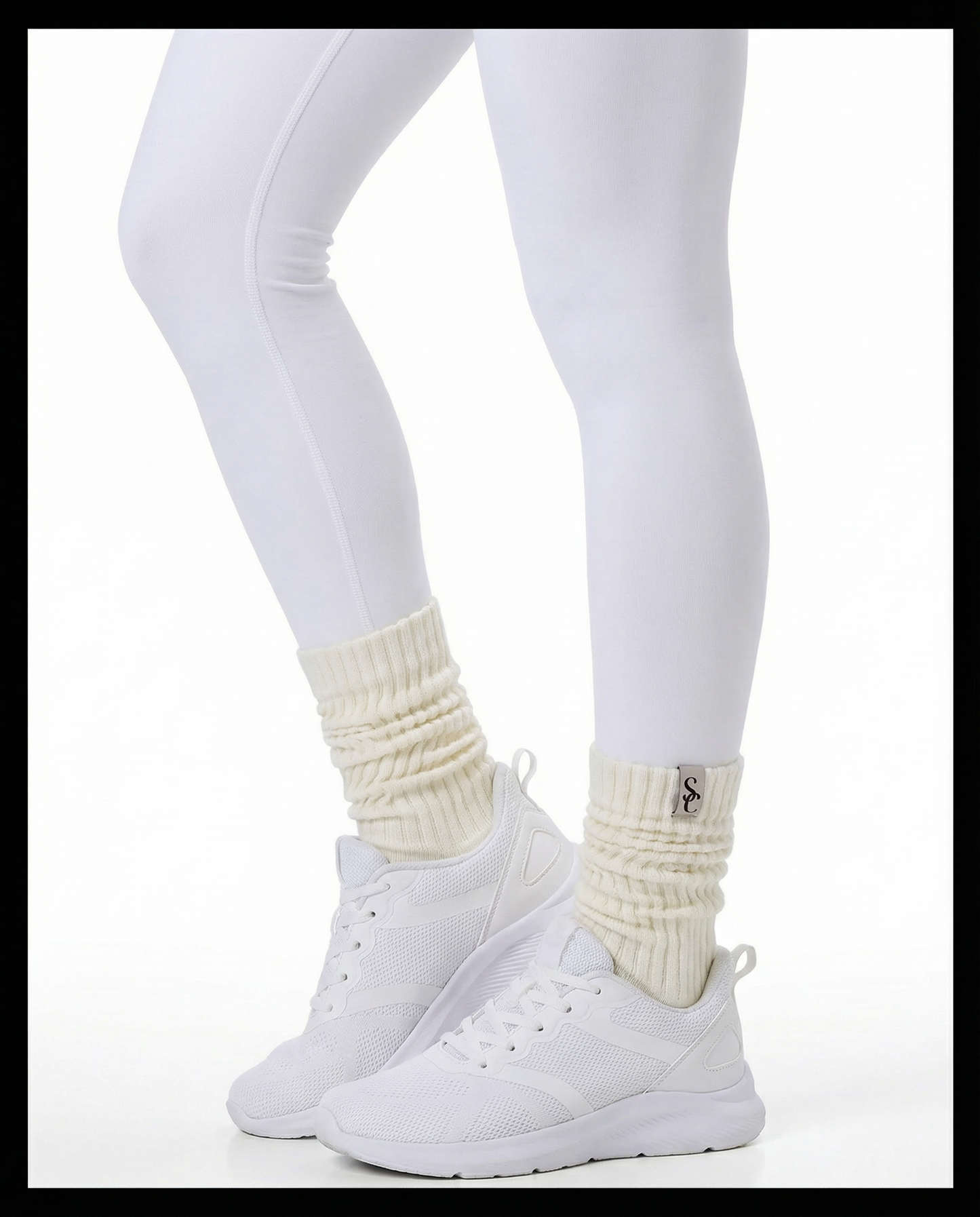 Cream Slouch Socks