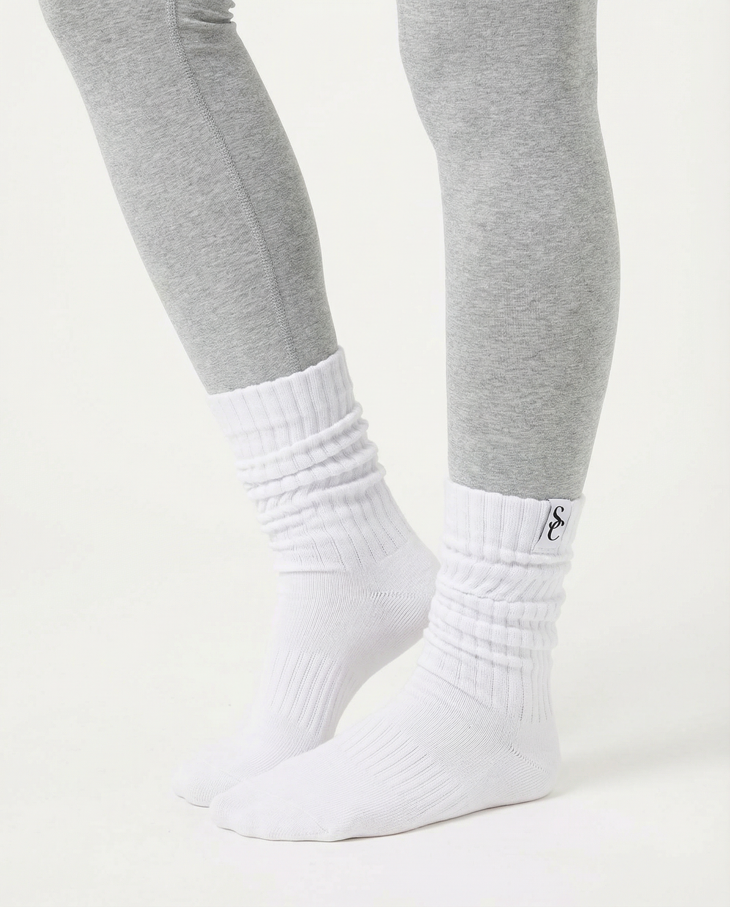 White Slouch Socks
