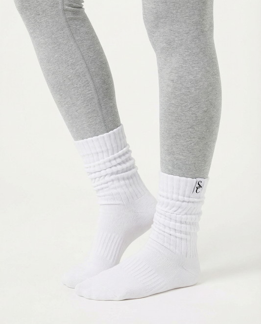 White Slouch Socks