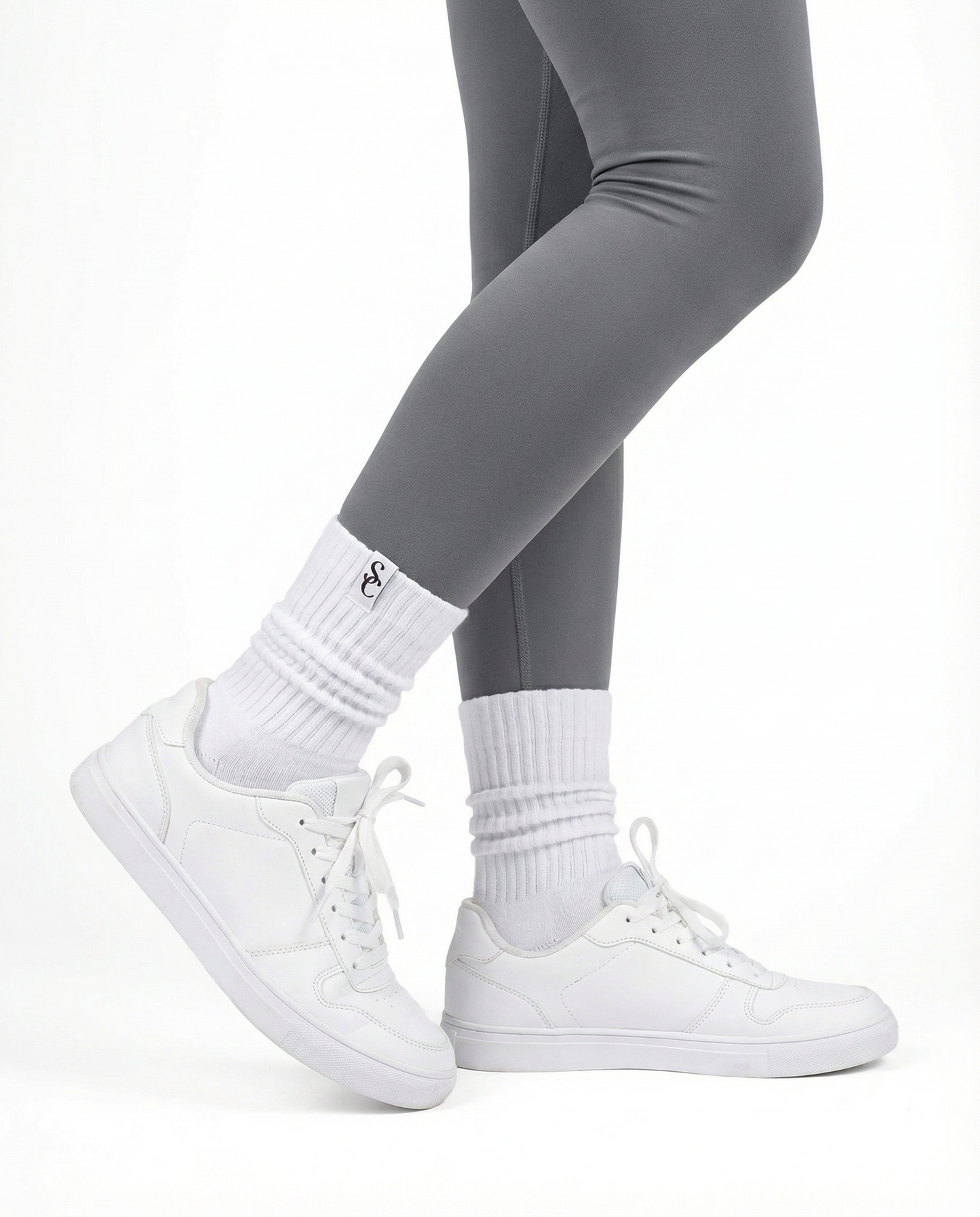 White Slouch Socks