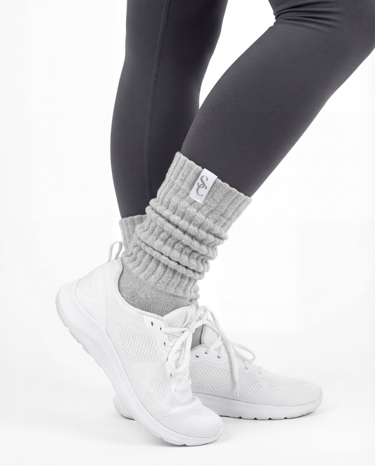 Gray Slouch Socks