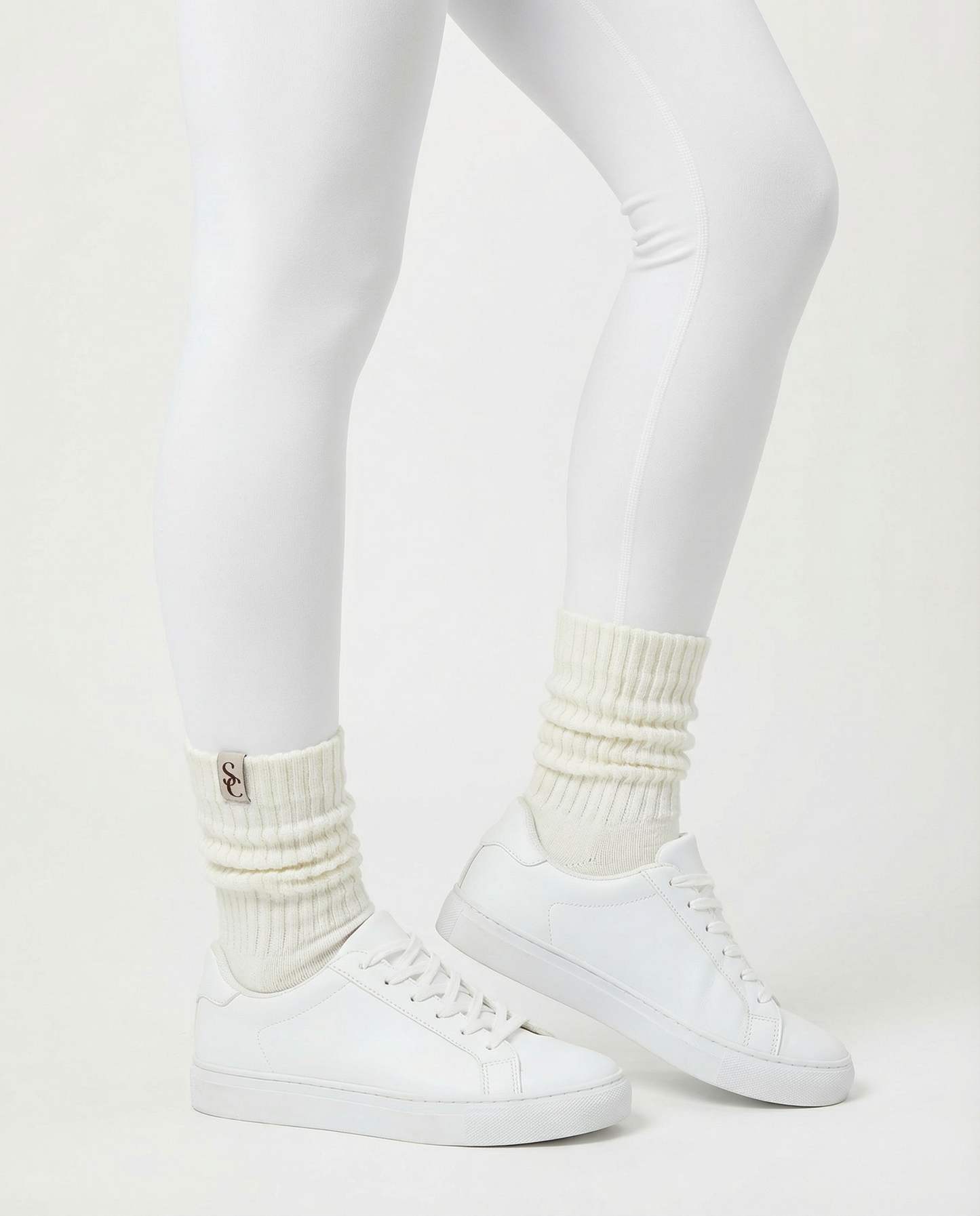 Cream Slouch Socks