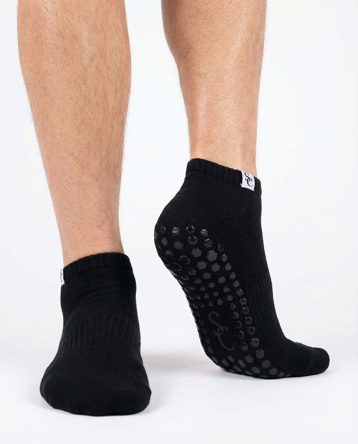 Men's Black Ankle Grip Socks