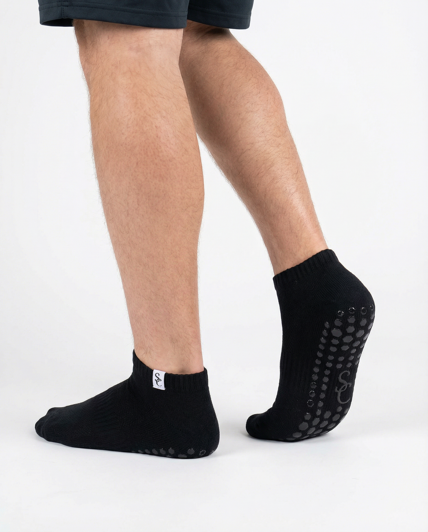 Men's Black Ankle Grip Socks